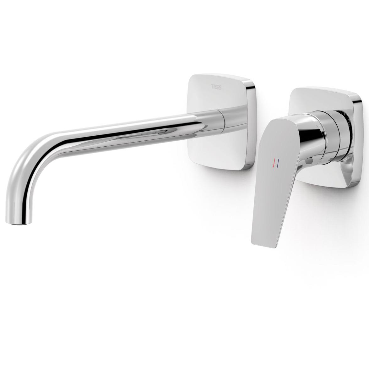 Смеситель для умывальника Tres CANIGÓ 21730002 настенный однорычажный Хром (160542)