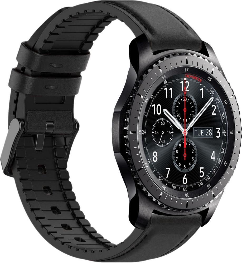 Ремешок кожаный Tamyx для Samsung Gear S3 Black (31611-2B)
