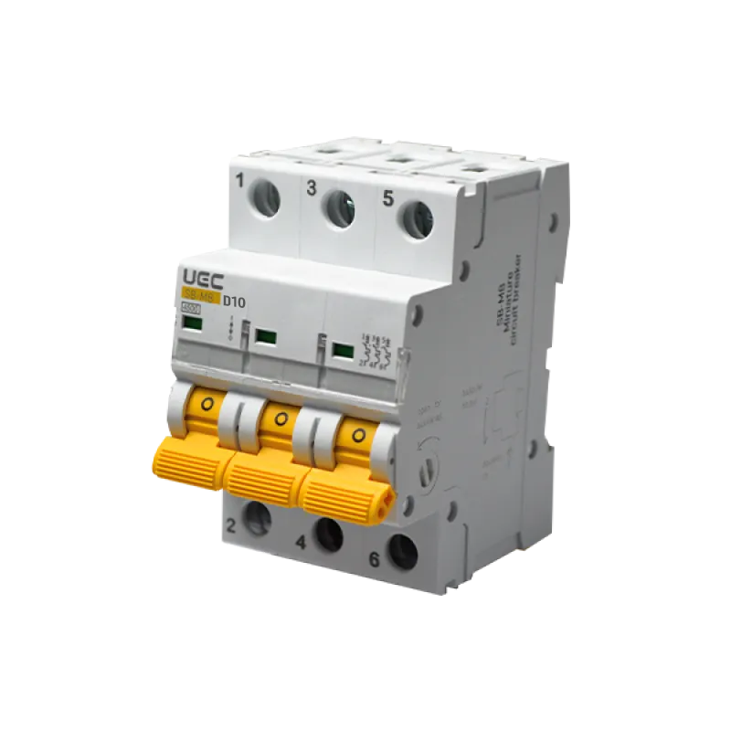 Автоматический выключатель UEC SB-M8 3P 10А 4,5кА D (MCB45-3-010-D)