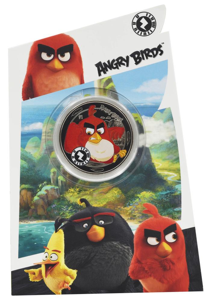 Коллекционная монета Сьерра-Леоне 1 доллар 2018 UNC Angry birds в сувенирной упаковке (М21436)