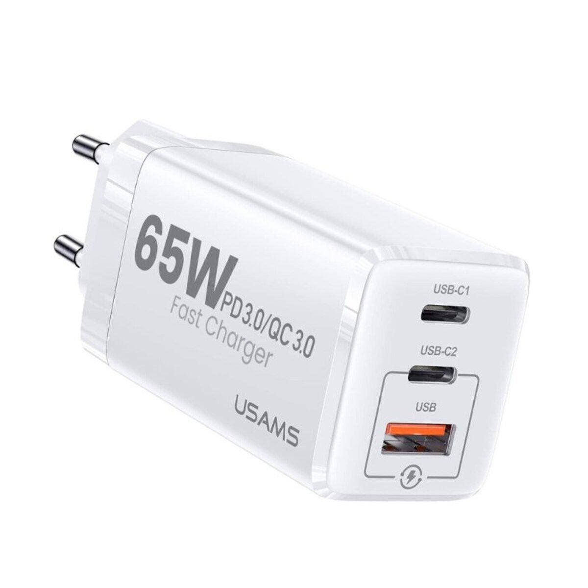 Зарядний пристрій Usams US-CC110 T33 65W White (20799952)