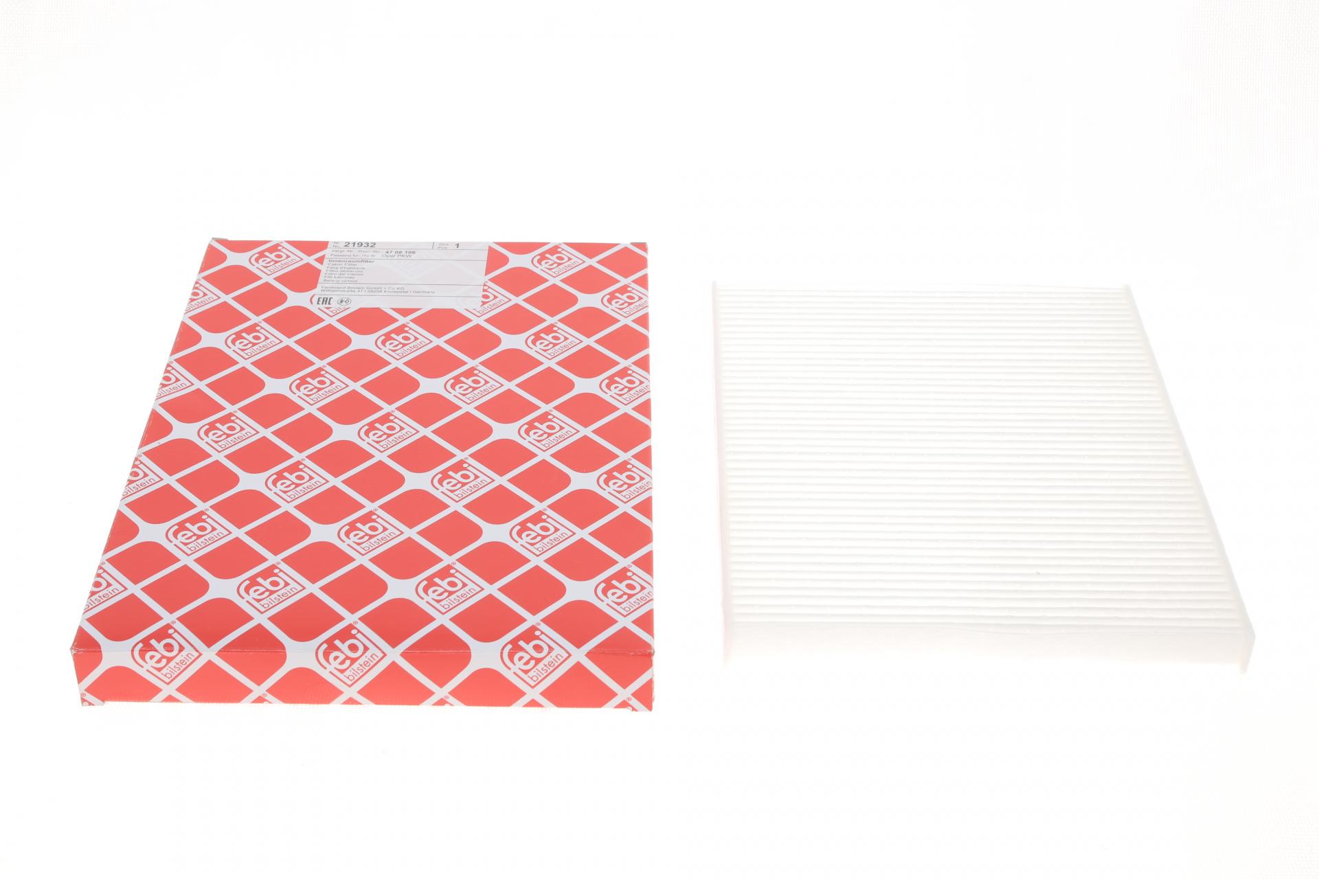 Фільтр салону FEBI BILSTEIN для Opel Agila/Suzuki Ignis/Subaru Justy 00- (21932)