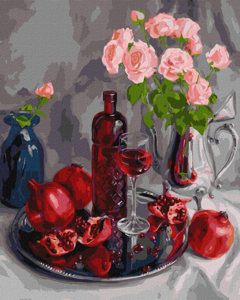 Картина за номерами Ідейка Гранатовий натюрморт 40х50 см (КНО5674)