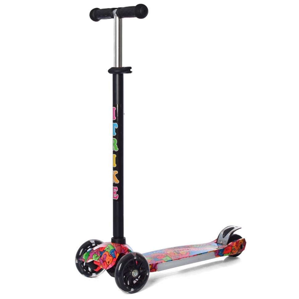 Самокат детский iTrike от 1 года трехколесный со светящимися колесами унисекс Черный (DS-171-S-67) Самокат детский iTrike от 1 года трехколесный со светящимися колесами унисекс Черный (DS-171-S-67)