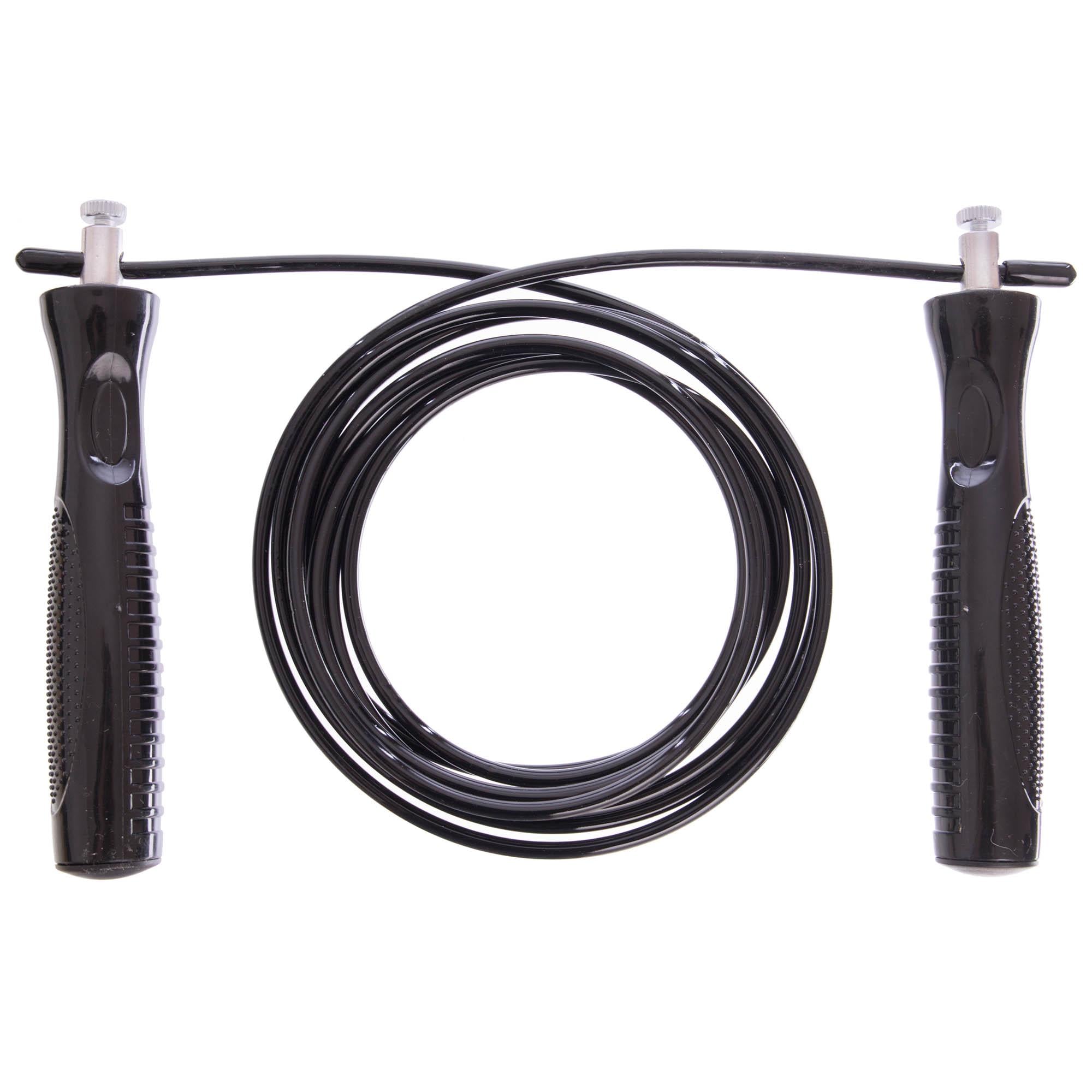 Скакалка швидкісна SP-Sport з підшипниками та сталевим тросом 2,6 м Чорний (FI-1938)