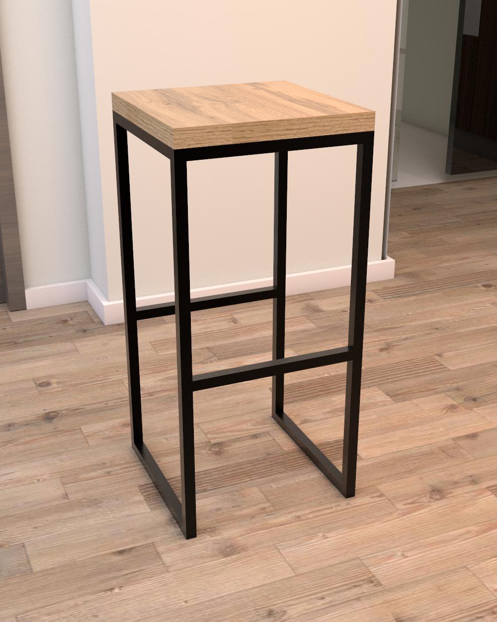 Барний табурет EcoLoft Кросс DSP-1335-1 в стилі лофт Дуб Аппалачі (31285802)