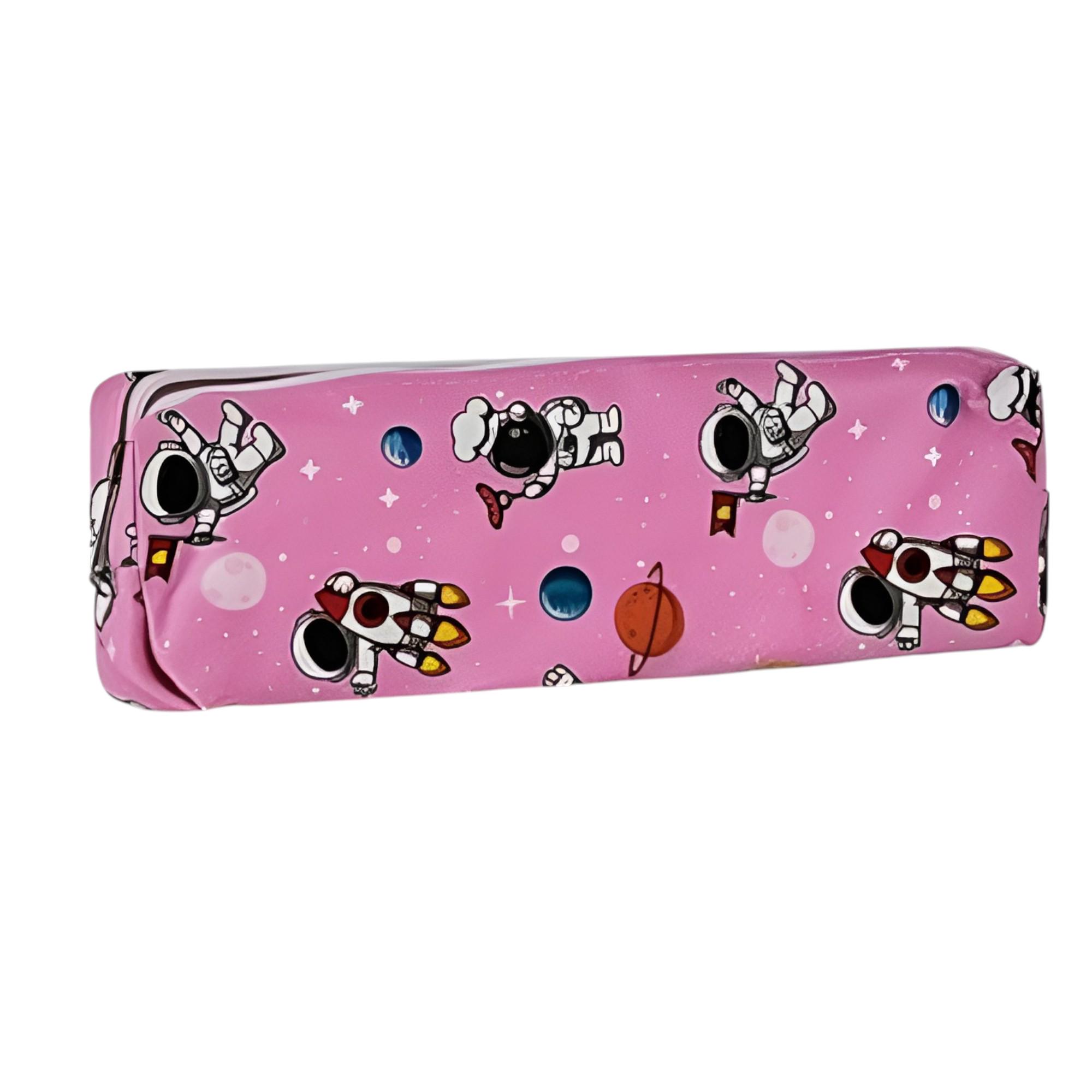 Пенал школьный Stenson Astronaut 21х4х5 см Розовый (R97900)