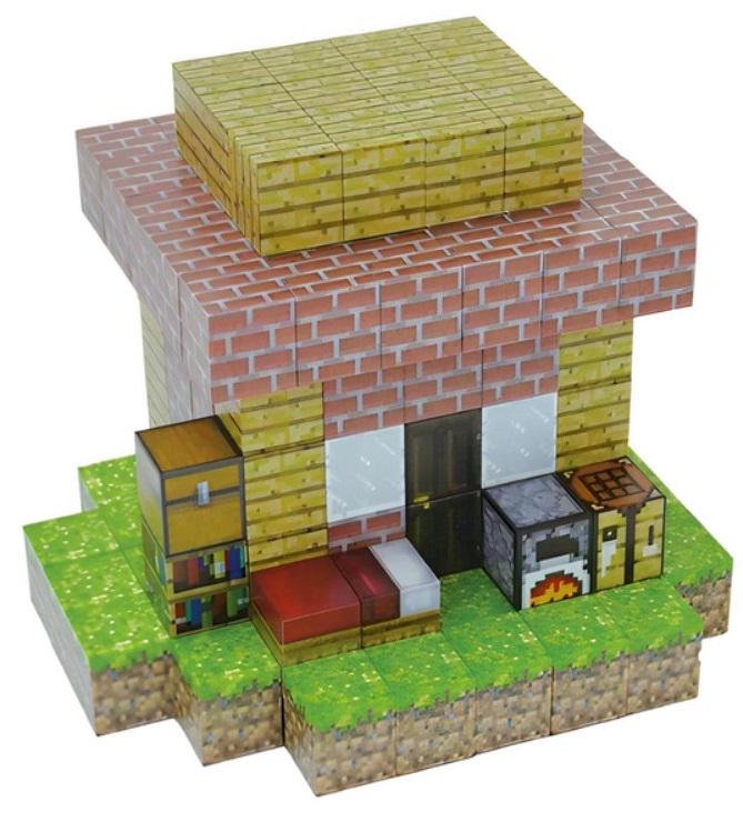 Конструктор магнитный Magnetic Cube Хижина из кирпича 122 детали (2104618676)
