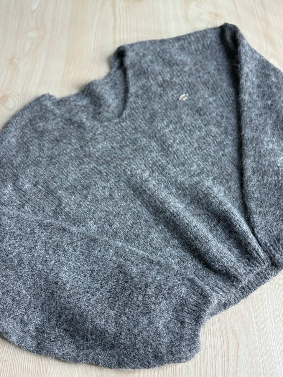 Свитер женский A-N 08-1 с шерстью вырез мыс OS Серый (5467) - фото 2