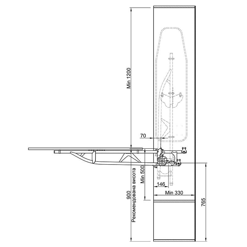 Прасувальна дошка Muller права фанера 1100х300 мм (168931) - фото 8 Прасувальна дошка Muller права фанера 1100х300 мм (168931) - фото 8