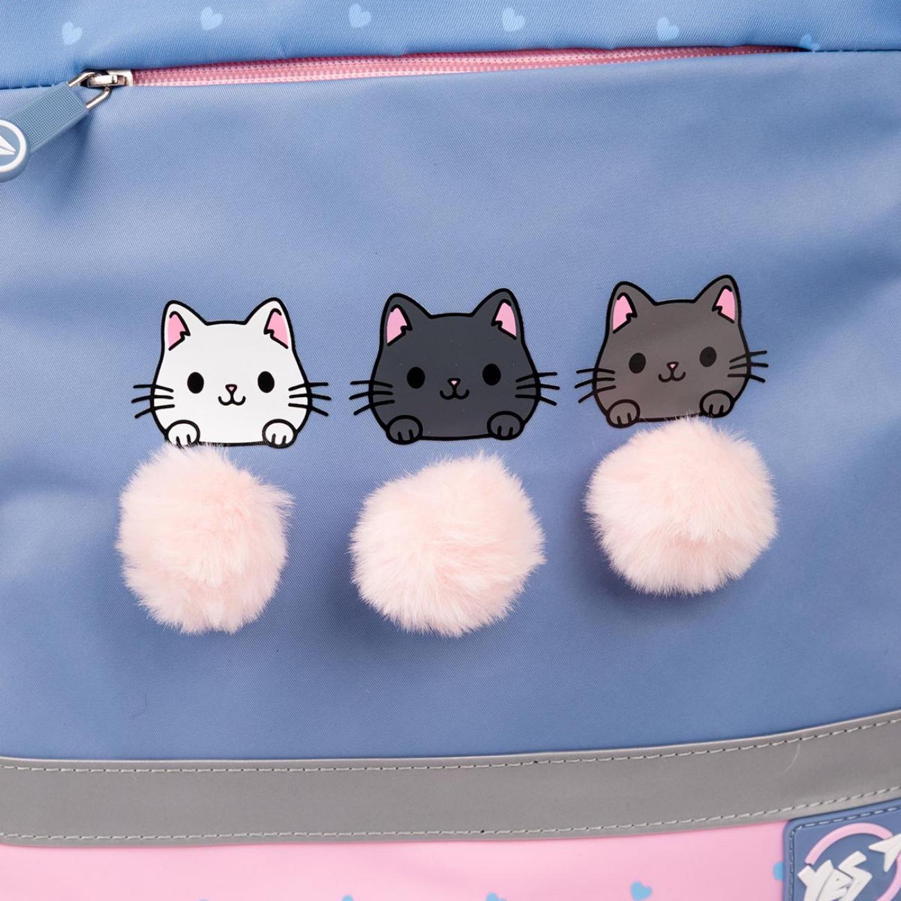 Рюкзак школьный с ортопедической спинкой для младших классов YES S-52 Ergo Meow-Meow (000995081) - фото 12 Рюкзак школьный с ортопедической спинкой для младших классов YES S-52 Ergo Meow-Meow (000995081) - фото 12