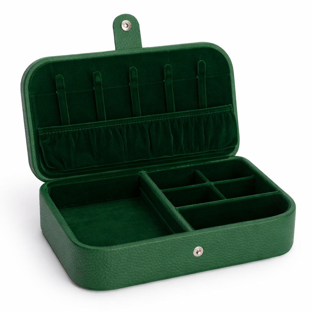 Шкатулка для хранения украшений 19,5х11 см Зеленый
