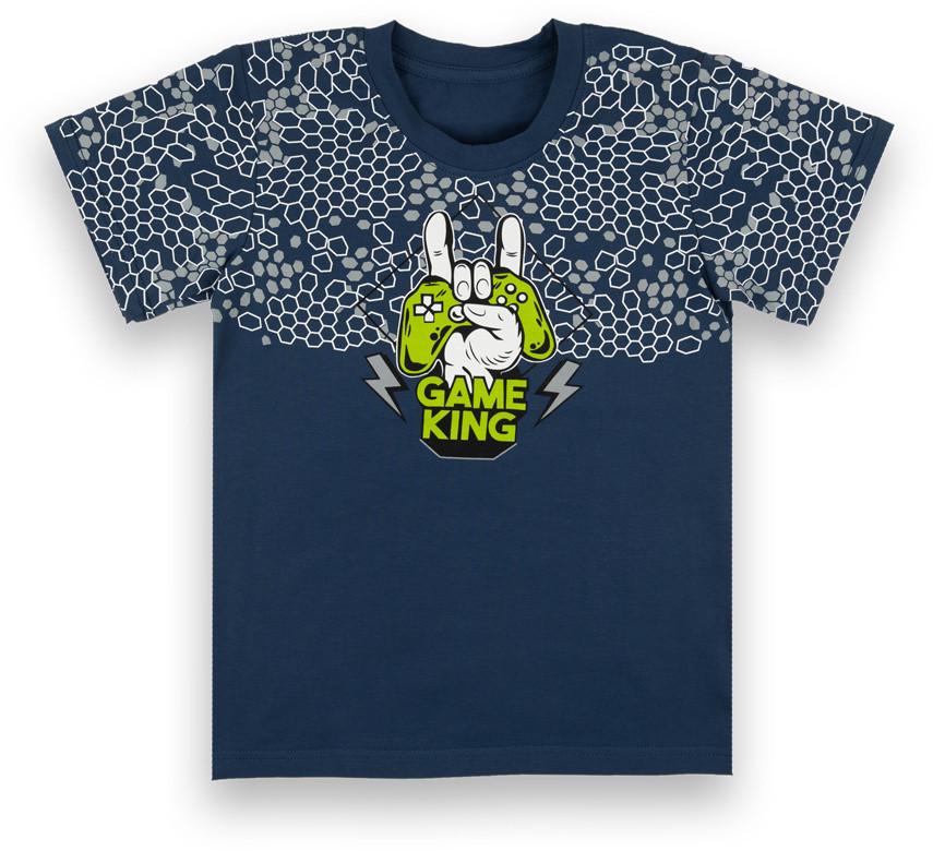 Футболка детская хлопковая для мальчика Gabbi FT-22-12 Game 146 см Синий (13145)