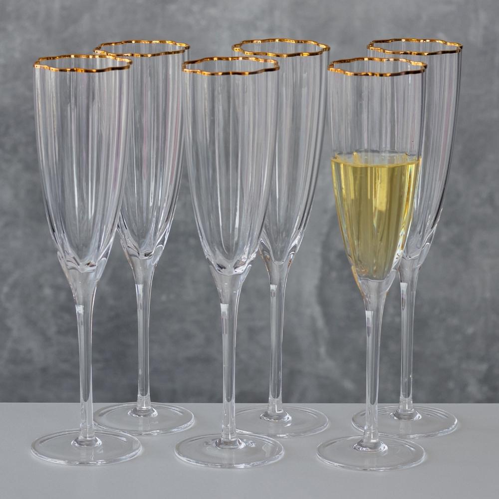 Набір келихів Elisey 9118-001 Золота гармонія скло 220 мл 6,2х25 см 6 шт. (118-81-9118-001) - фото 3 Набір келихів Elisey 9118-001 Золота гармонія скло 220 мл 6,2х25 см 6 шт. (118-81-9118-001) - фото 3