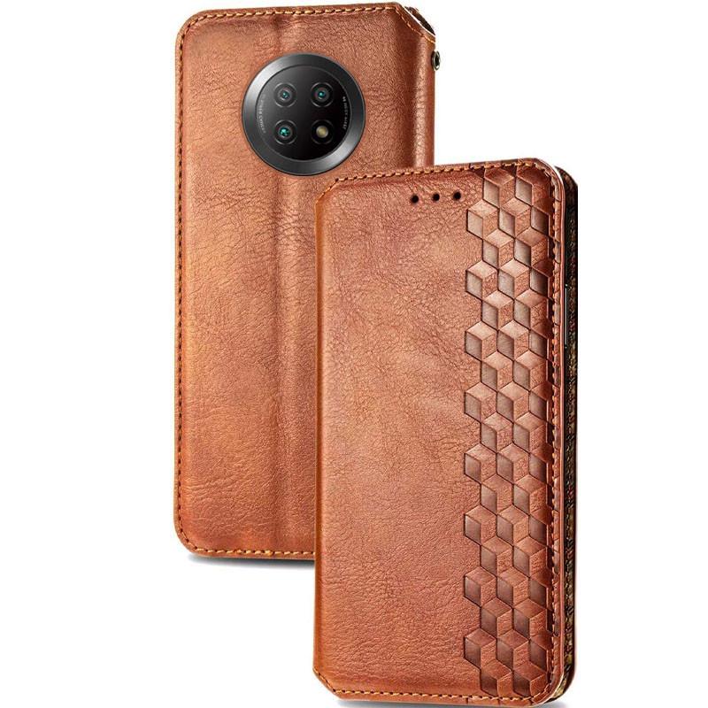 Чехол-книжка кожаный GETMAN Cubic (PU) для Xiaomi Redmi Note 9T Коричневый (117159832) - фото 3