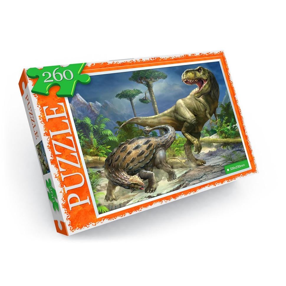 Пазлы детские Danko Toys Дино 260 эл. Оранжевый (IP-177-P-1191)