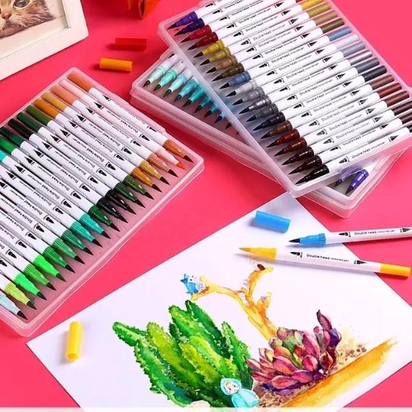 Набір маркерів-лайнерів та маркерів-кистей Worison на водній основі 60 шт. (23266402) - фото 7 Набір маркерів-лайнерів та маркерів-кистей Worison на водній основі 60 шт. (23266402) - фото 7