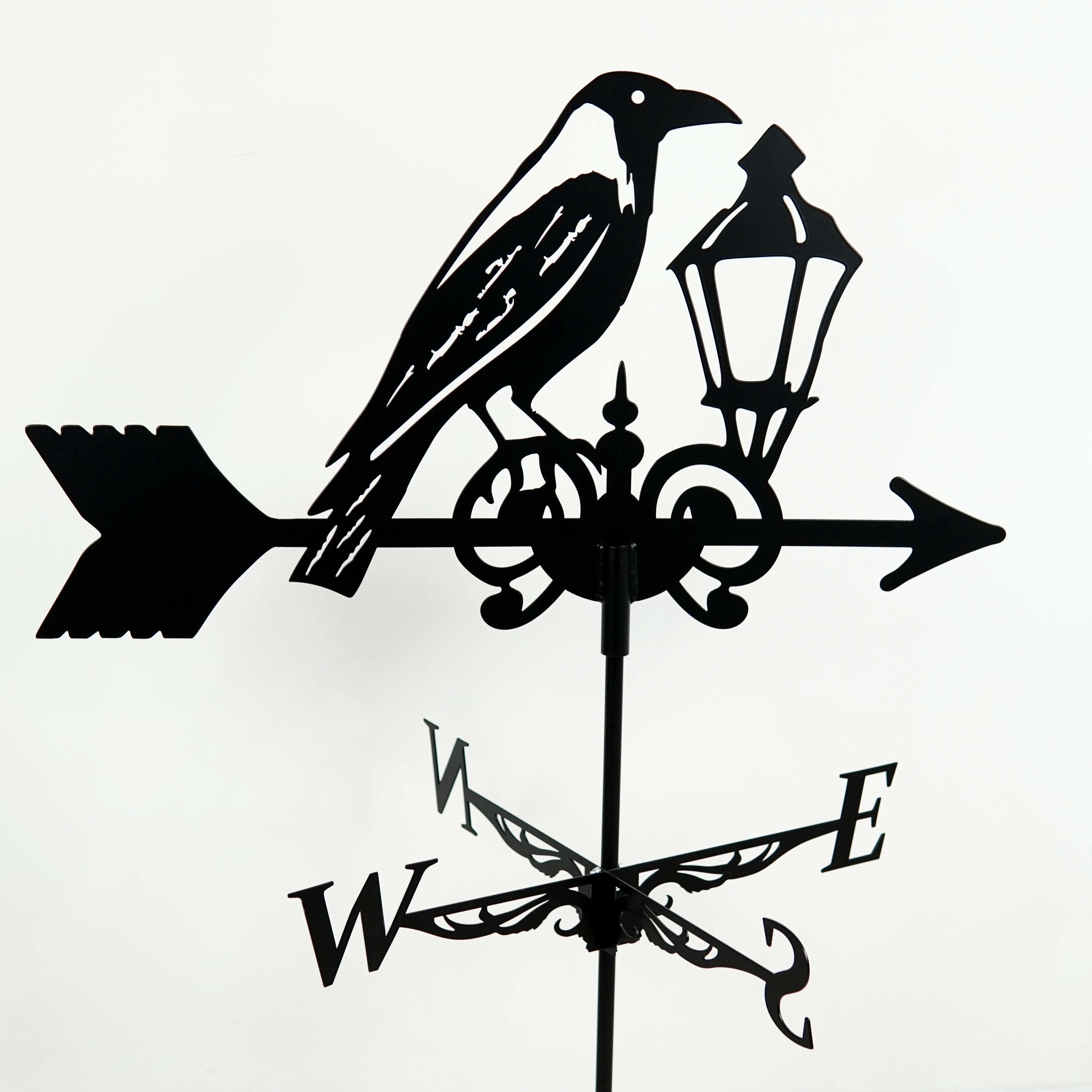 Флюгер на крышу Ворон с фонарем 110 см Черный (1135470) Флюгер на крышу Ворон с фонарем 110 см Черный (1135470)