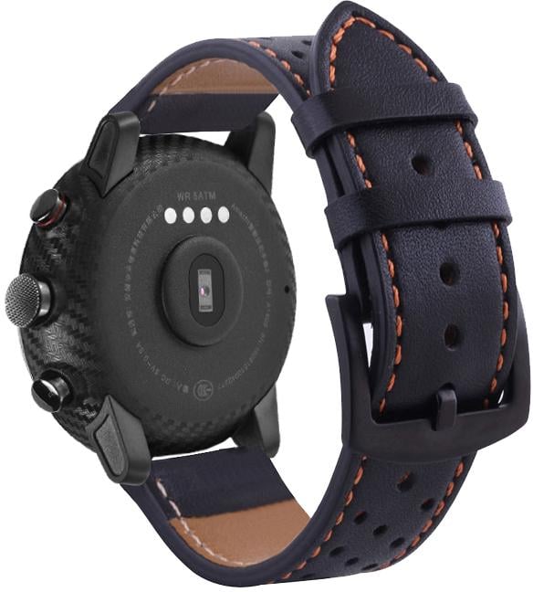 Ремешок кожаный Classico для Amazfit Stratos Black/Orange (16893)