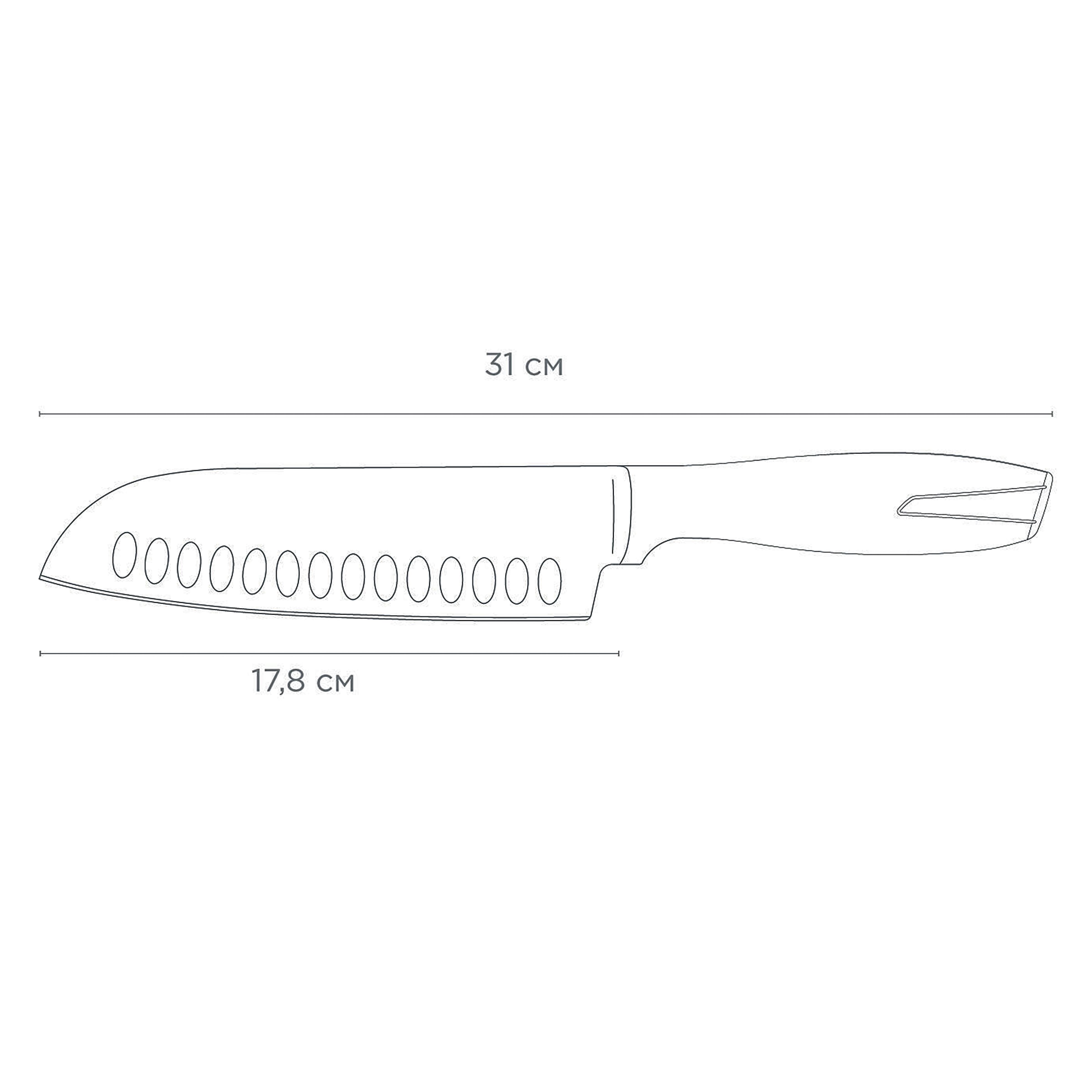 Ніж сантоку Vinzer Global line 17,8 см (50315) - фото 2 Ніж сантоку Vinzer Global line 17,8 см (50315) - фото 2