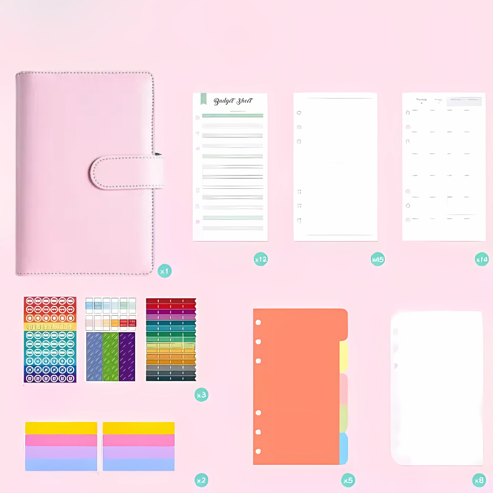 Блокнот-планер для грошей бюджету та зберігання фінансів/для ведення обліку доходу формат А6 Рожевий - фото 2