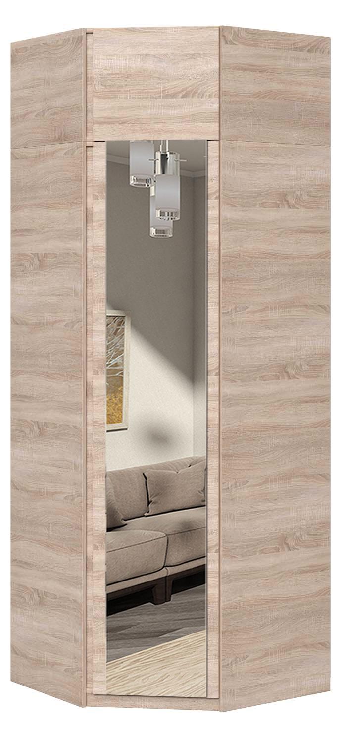 Шкаф угловой с зеркалом Мастер Форм Брайт 850х520х2400 мм Дуб сонома (32282) - фото 1