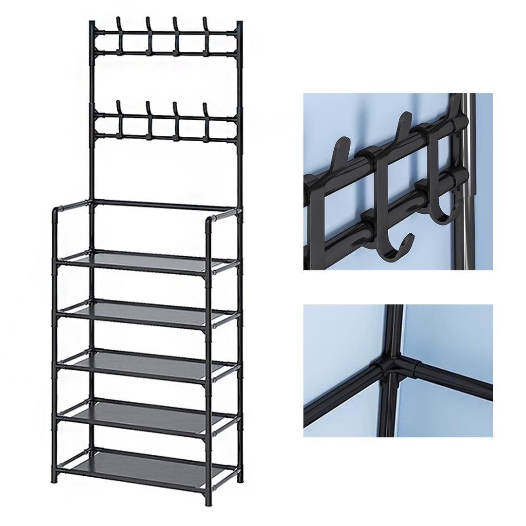Вішалка для одягу Multifunctional Shoe&Hat Rack 65x26x153 см - фото 2