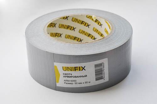 Лента армированная клейкая UNIFIX 50 мм 50 м Серый - фото 1