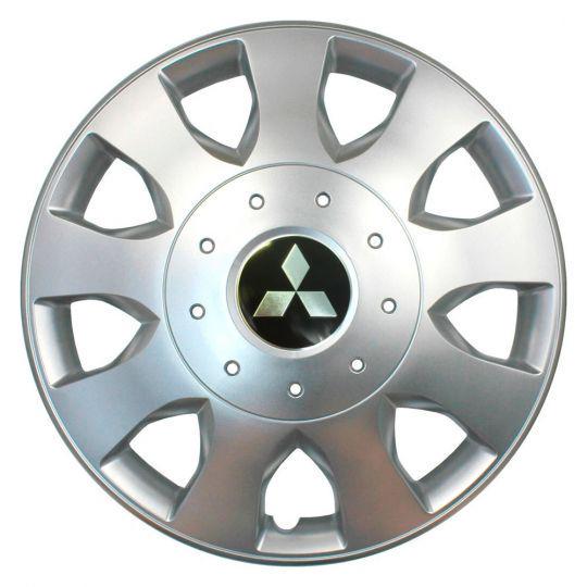 Автомобильные колпаки SKS 400 R16 с логотипом Mitsubishi 4 шт. Серебристый