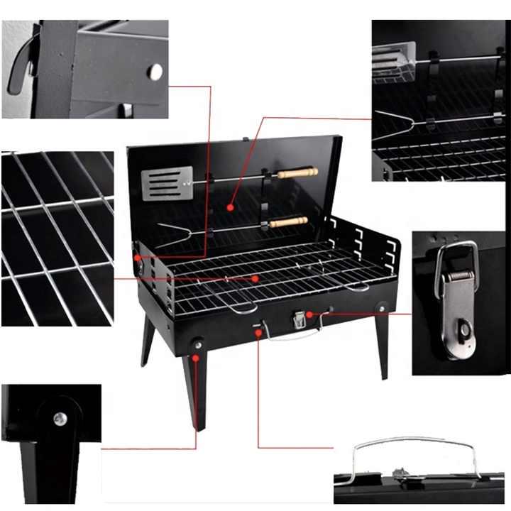 Мангал гриль для шашлыка раскладной с решеткой/вилкой и лопаткой - фото 20 Мангал гриль для шашлыка раскладной с решеткой/вилкой и лопаткой - фото 20