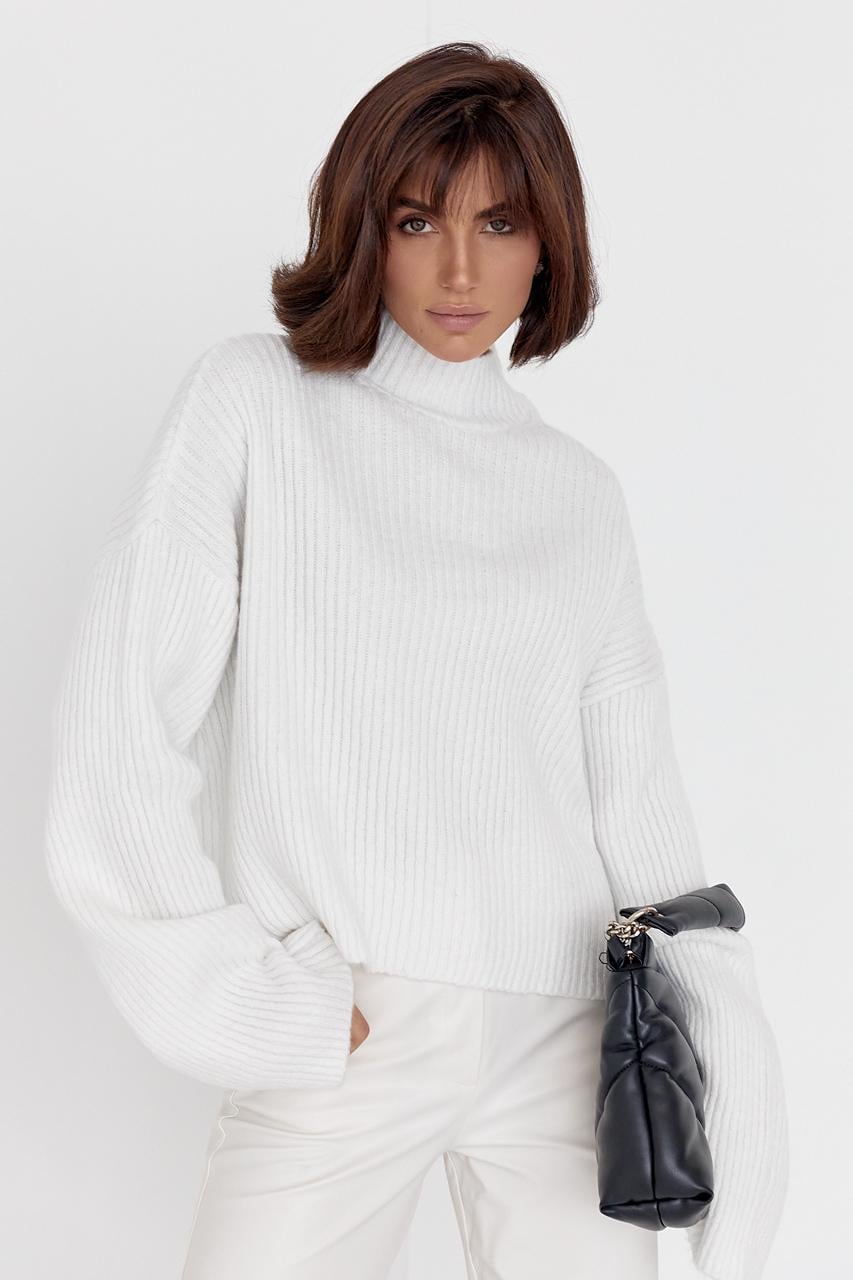 Светр жіночий oversize L Молочний (12313225)