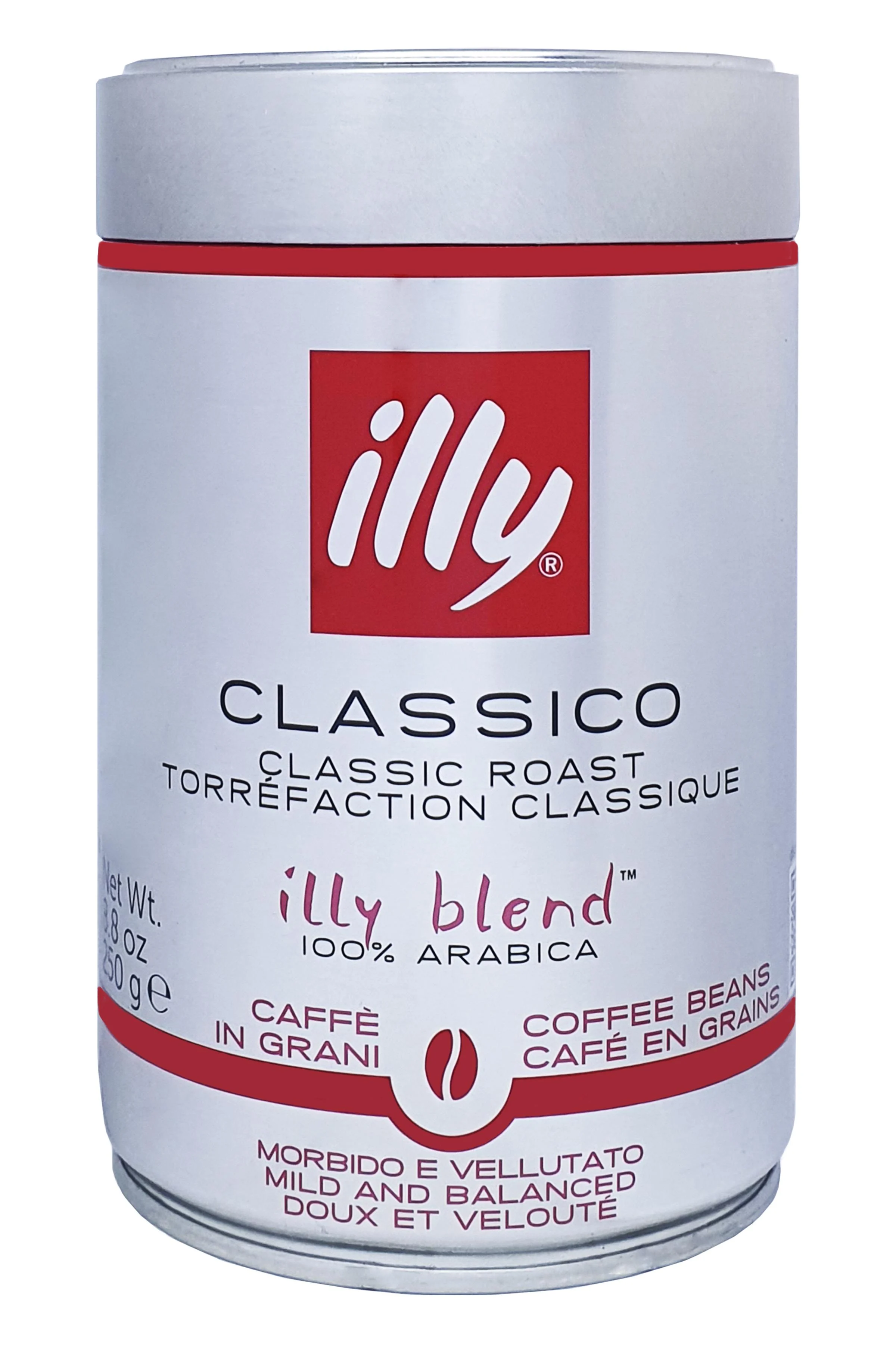 Кава illy Classico 100% Arabica зерно в металевій банці 250 г (53640)