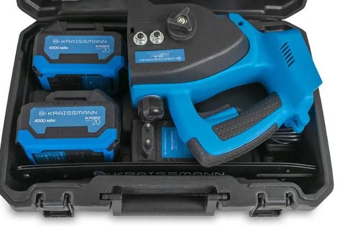 Пила цепная аккумуляторная KRAISSMANN 3055 AKS-BL 20/2 в кейсе разъем М-1 (AKS-BL 20/2) - фото 5 Пила цепная аккумуляторная KRAISSMANN 3055 AKS-BL 20/2 в кейсе разъем М-1 (AKS-BL 20/2) - фото 5