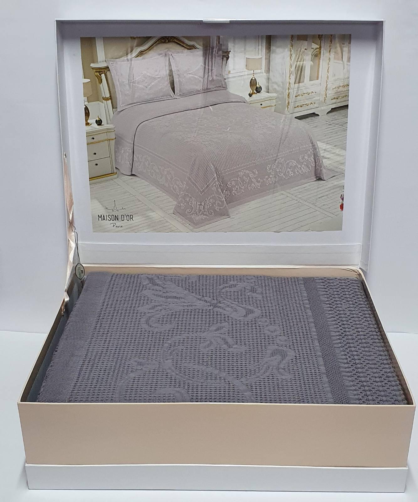 Покрывало пике Maison D'or La Vergne 260x260 Antrasit (07MD13260260N09)