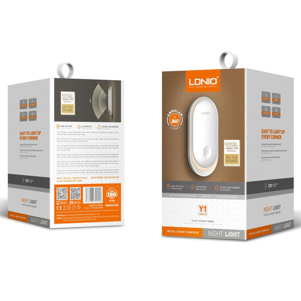 Ночник в розетку LDNIO Intelligent Sensor Night Light Y1 0.5W 3500K с датчиком освещенности (2415801383) - фото 10