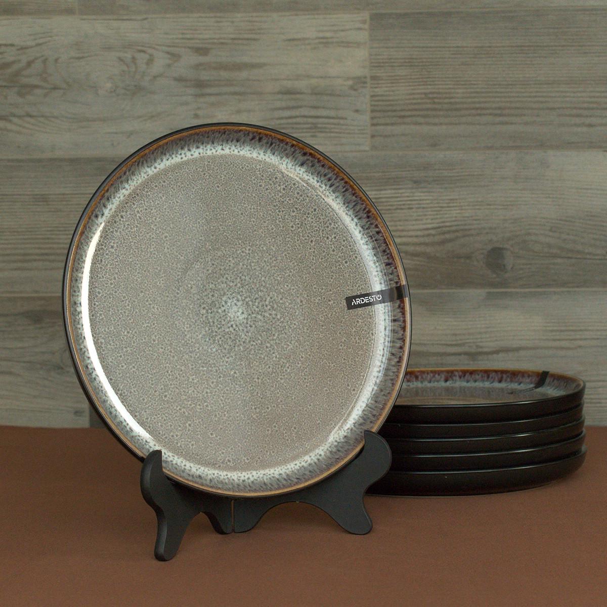 Набор тарелок Ardesto Bolzano 30 пр. Черно-коричневый - фото 3 Набор тарелок Ardesto Bolzano 30 пр. Черно-коричневый - фото 3