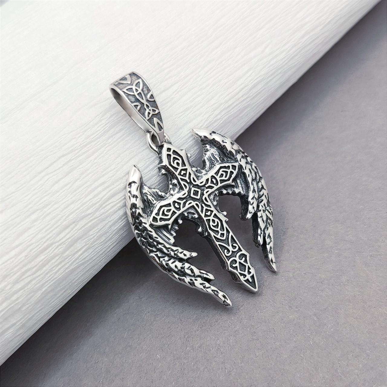 Серебряный крест Крылья Ангела (2471493226)