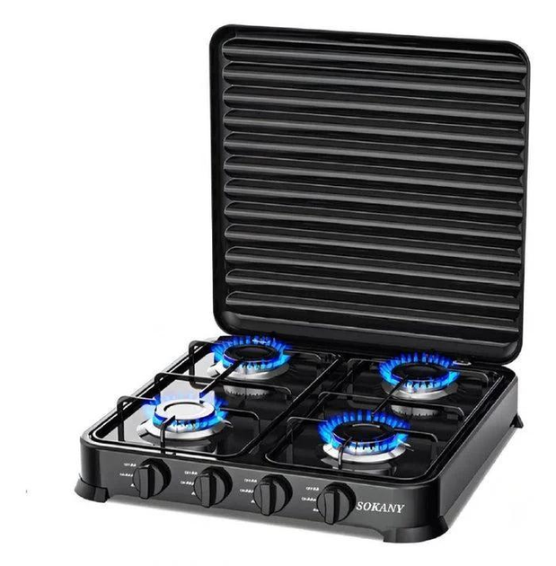 Плита настольная Sokany на 4 конфорки Black (SK-6004)
