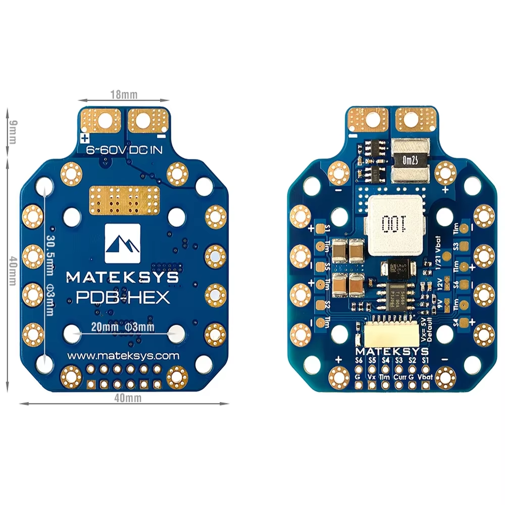 Плата распределения питания для квадрокоптера MATEK PDB-HEX 12S (21685091) - фото 2
