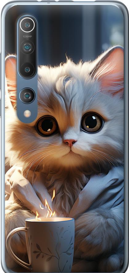Чехол на Xiaomi Mi 10 Pro White cat (5646t-1870-42517)