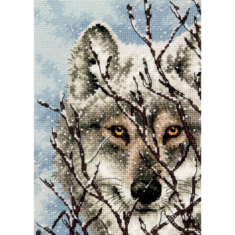 Cхема для вышивки бисером ДАНА-3440 Красочный волк