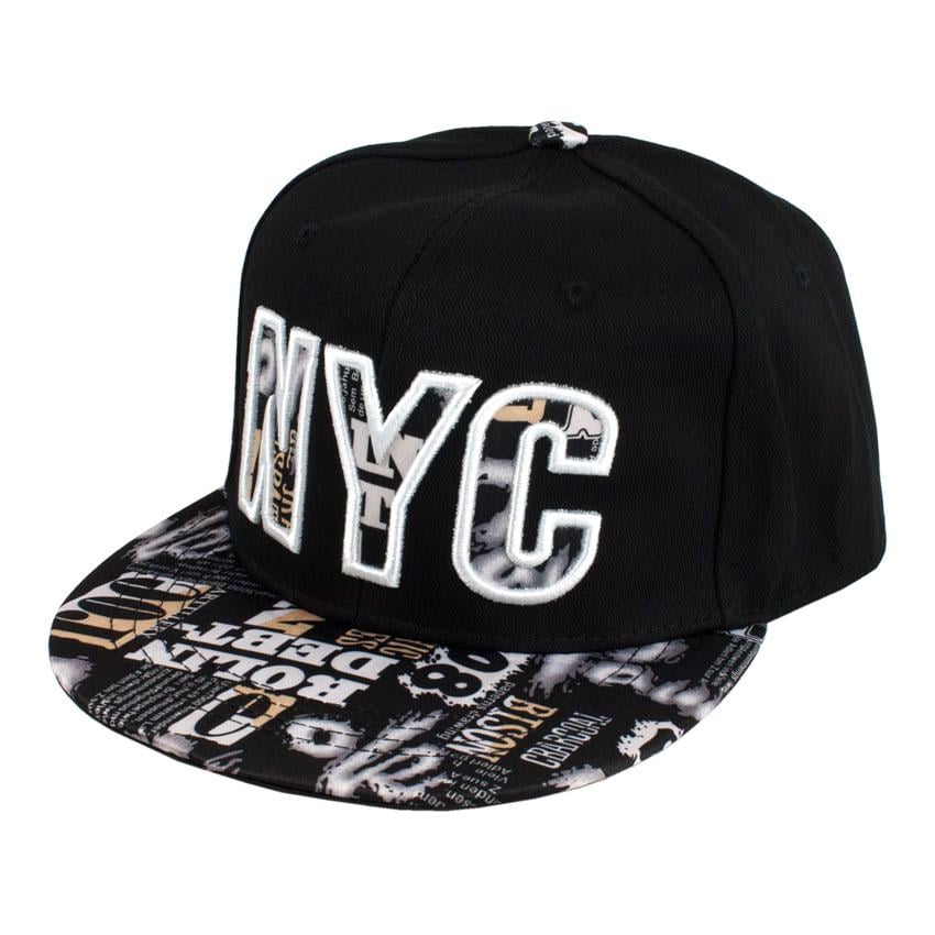 Бейсболка Snapback Street NYC One sizе Черный (23218)