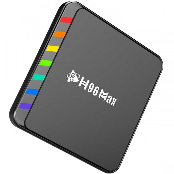 Смарт-приставка для телевізора H96 MAX W2 2/16 Гб Amlogic S905W2 Android 11 WiFi 2,4G+5G BT5,0 LAN:100M Black (W2_2GB/16GB) - фото 3
