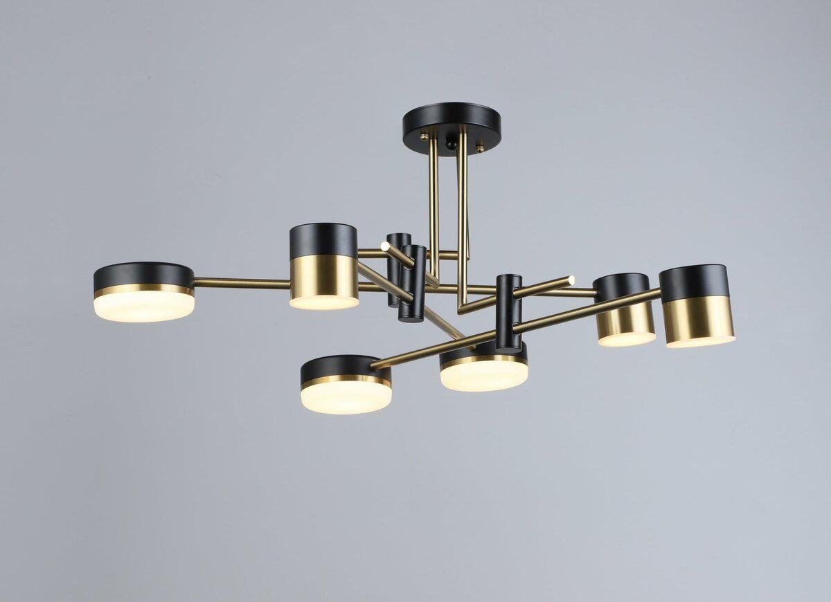 Люстра светодиодная акриловая B YH1126/6 BK/COP (43459) Люстра светодиодная акриловая B YH1126/6 BK/COP (43459)