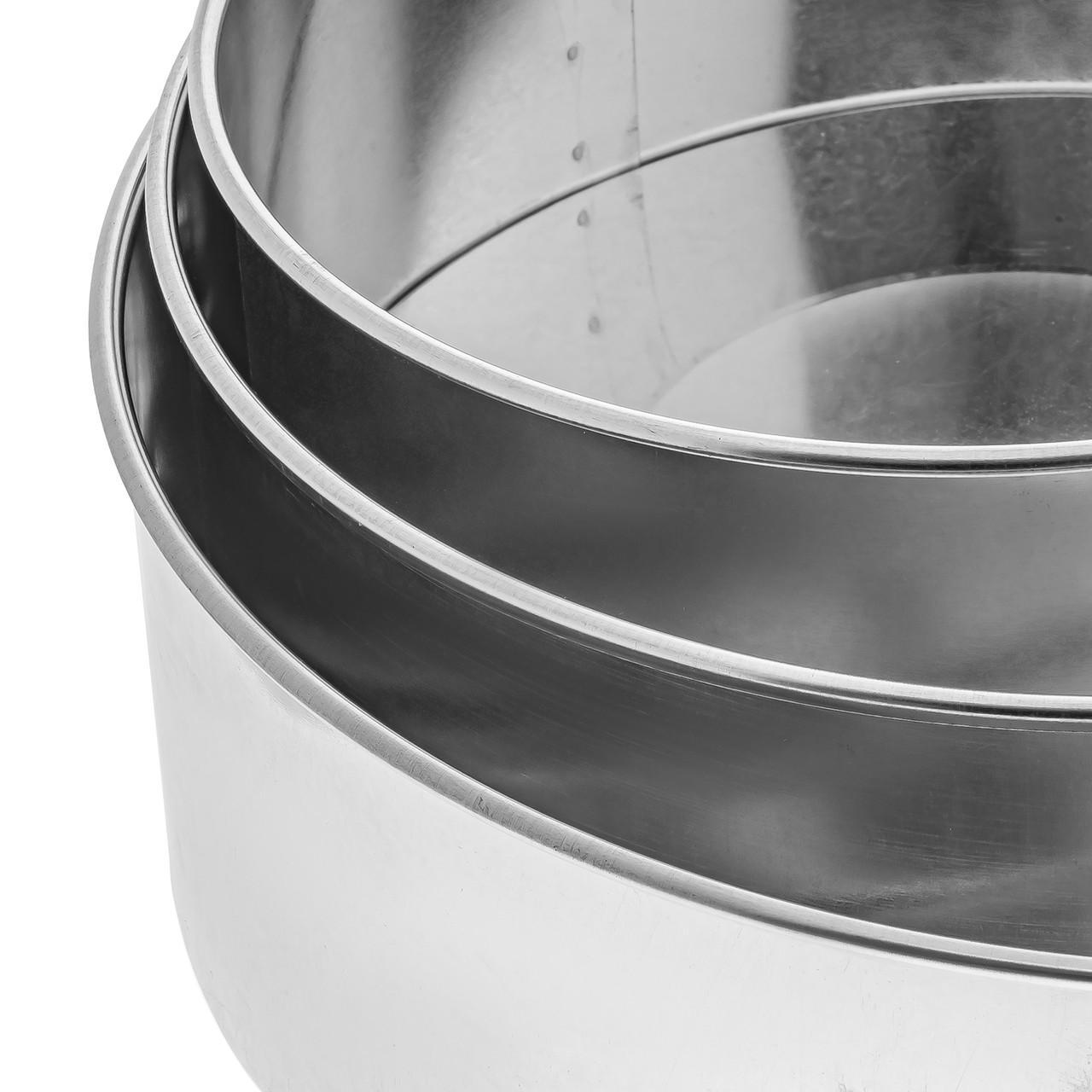 Набор круглых форм 18,5/23/26 см со съемным дном для сборки тортов и выпечки (1848000340) - фото 4 Набор круглых форм 18,5/23/26 см со съемным дном для сборки тортов и выпечки (1848000340) - фото 4