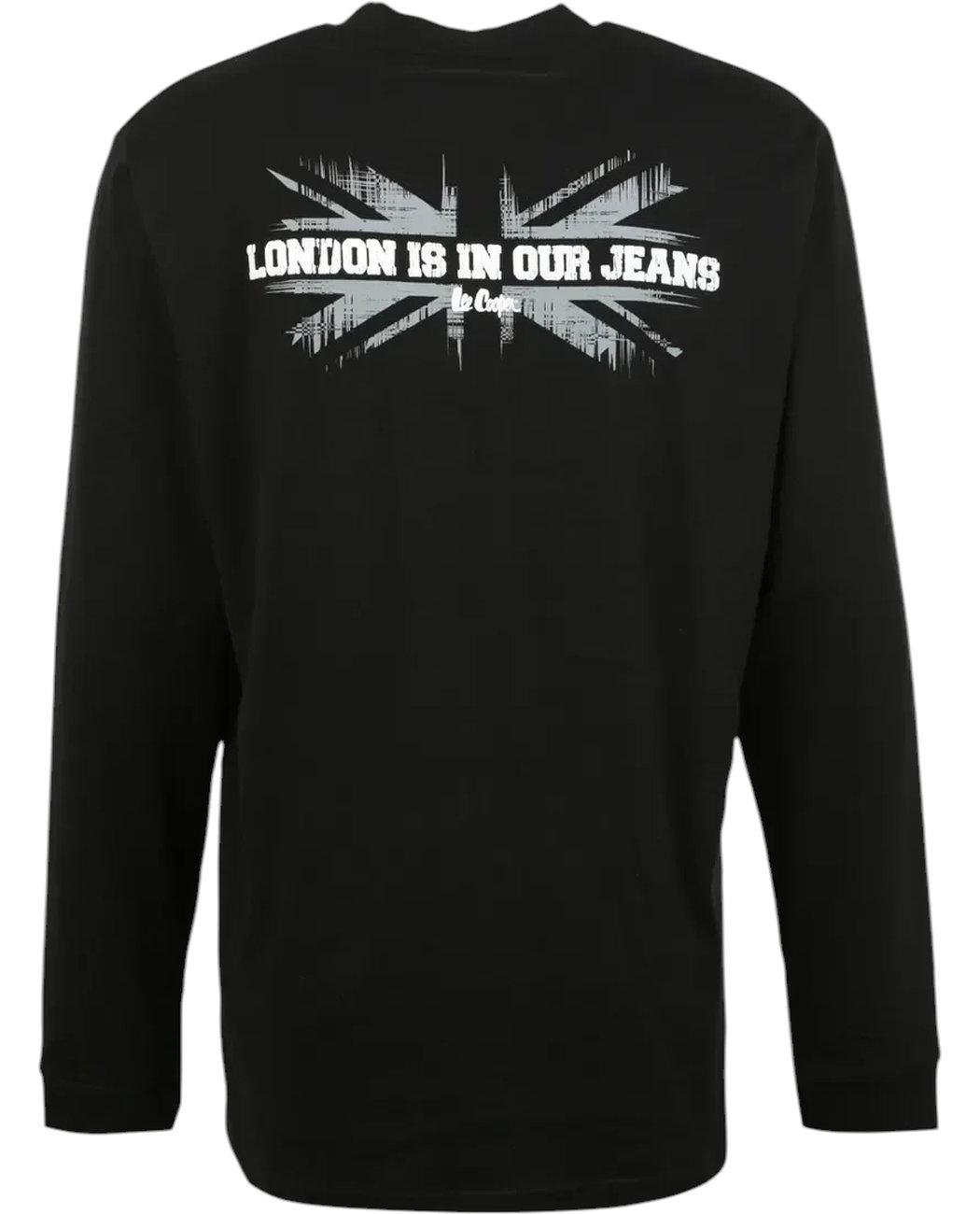 Футболка-лонгслив мужская Lee Cooper Deny 241LCM242003.8101 L Черный (8682272508617) - фото 2