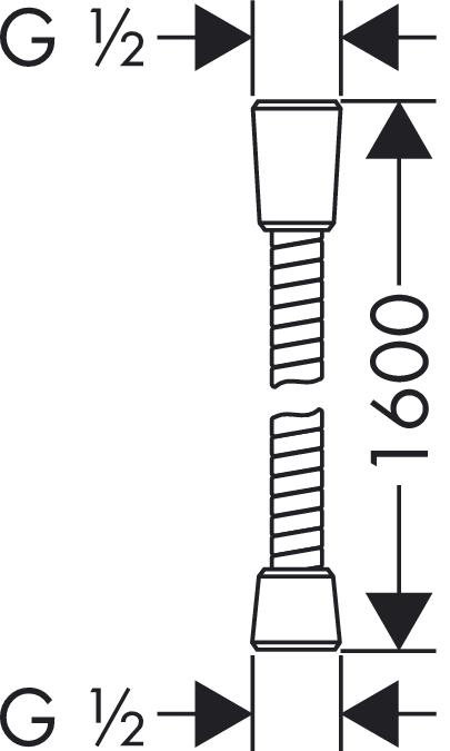 Шланг для душа Hansgrohe Sensoflex 28136000 силиконовый 1600 мм Хром (77142) - фото 2