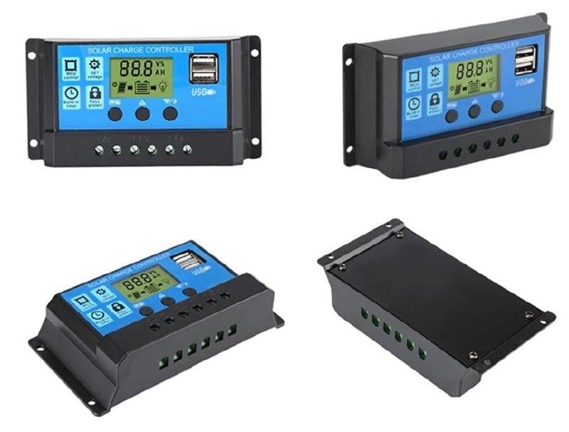 Контролер заряду для сонячної батареї PWM KW1230 12 В/24 В 20 А з дисплеєм і USB (2341253636) - фото 8 Контролер заряду для сонячної батареї PWM KW1230 12 В/24 В 20 А з дисплеєм і USB (2341253636) - фото 8