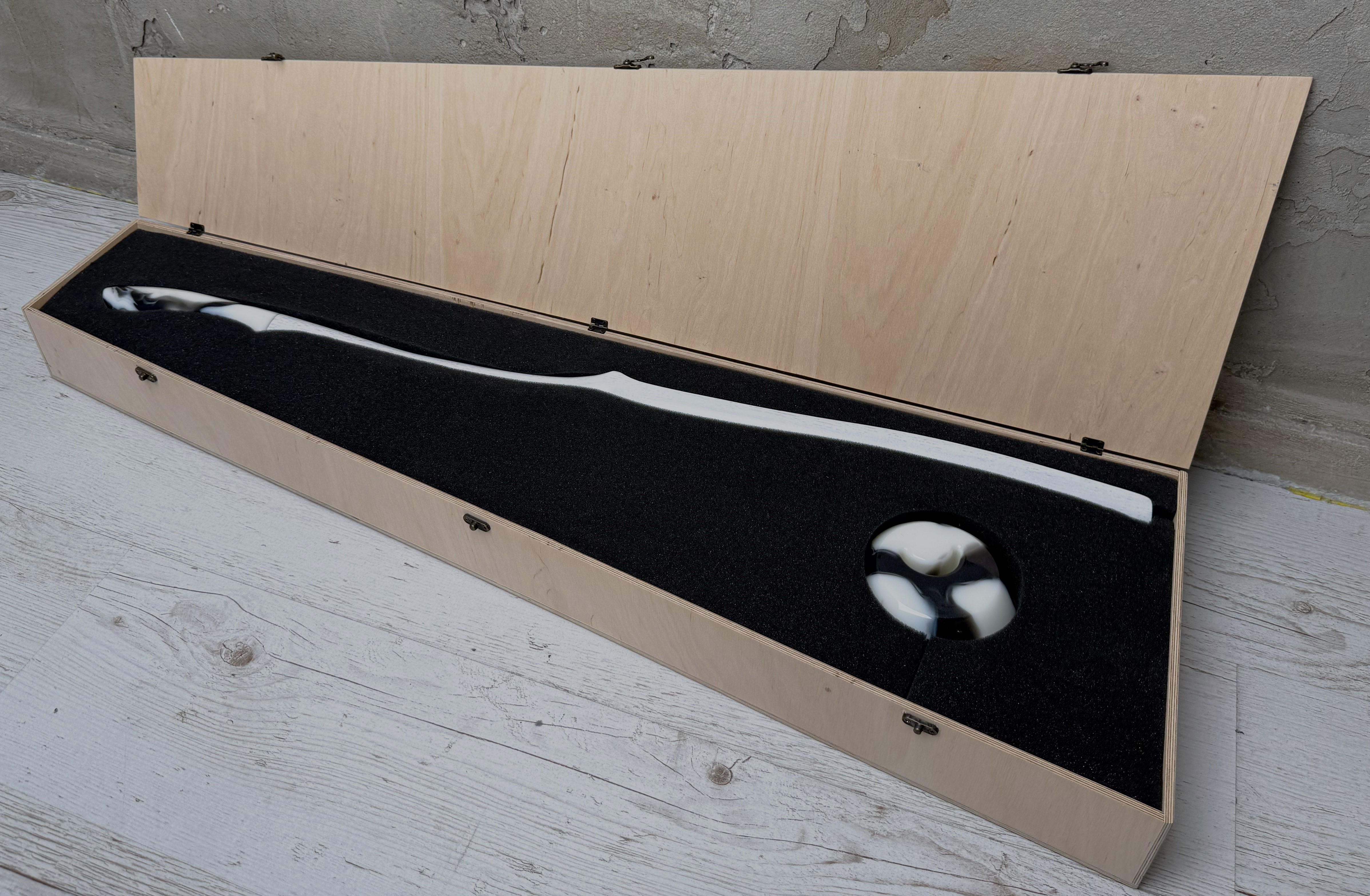 Ложка для обуви Klenn из дуба и эпоксидной смолы Белый - фото 6