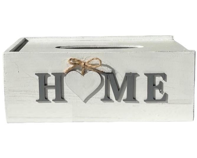 Салфетница Home 26х14х9,5 см Silver/White (Box3)